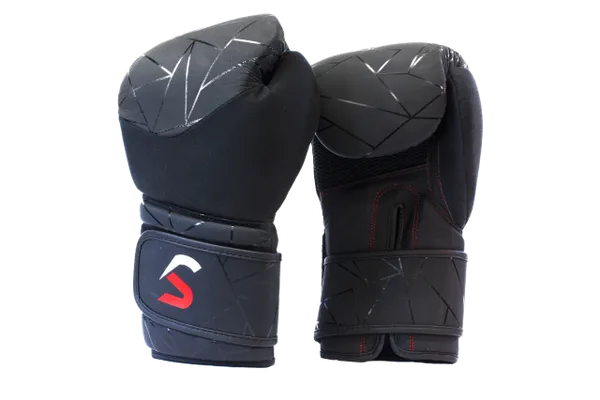 Black ENDEAVOUR VS1 boxing gloves front view